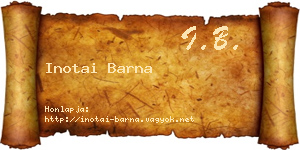 Inotai Barna névjegykártya