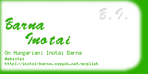 barna inotai business card